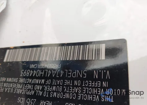 2020 Hyundai Sonata Sel z USA, uszkodzony, nr VIN 5NPEL4JA4LH044893